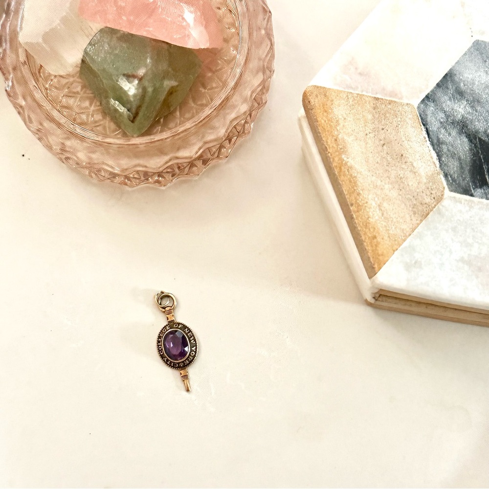 Vintage Pendant 10k Gold Amethyst